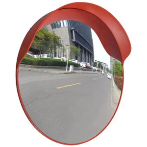 VidaXL Verkeersspiegel voor buiten 60 cm pc-kunststof oranje
