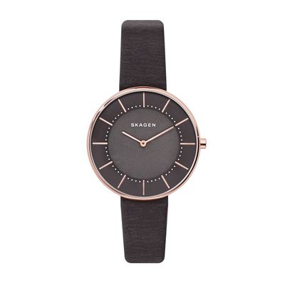 Horlogeband Skagen SKW2613 Leder Zwart 16mm