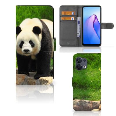 OPPO Reno8 | Telefoonhoesje | Met pasjeshouder | Panda