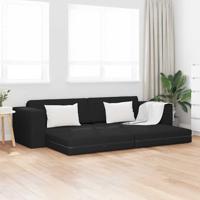 Vloersofa Bed Zwart 245 x 78 x 77 cm Stof