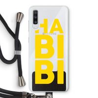 Habibi Blue: Samsung Galaxy A70 Transparant Hoesje met koord
