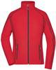 James & Nicholson JN596 Ladies´ Structure Fleece Jacket - Red/Carbon - L