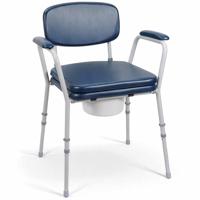 Toiletstoel met Emmer en Deksel - In Hoogte Verstelbaar