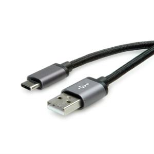 ROLINE USB 2.0 Kabel, C - A, M/M, zwart, 0,8 m