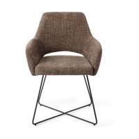 Jesper Home Yanai eetkamerstoel Checked Chestnut cross black