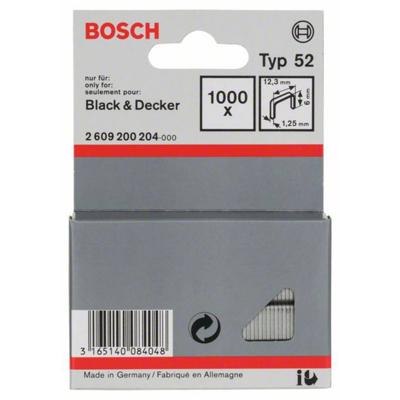 Vlakdraadniet type 52, 12,3 x 1,25 x 6 mm 1000 stuk(s) Bosch Accessories 2609200204 Afm. (l x b) 6 mm x 12.3 mm