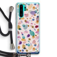 Terrazzo Memphis Pink: Huawei P30 Pro Transparant Hoesje met koord
