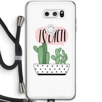 I love cacti: LG V30 Transparant Hoesje met koord