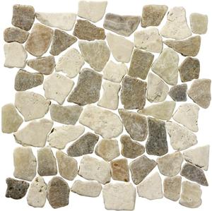 Stone Line Palladiana Mozaiek Tegel Breuk - Beige / Bruin Marmer Ongeglazuurd 300x300mm