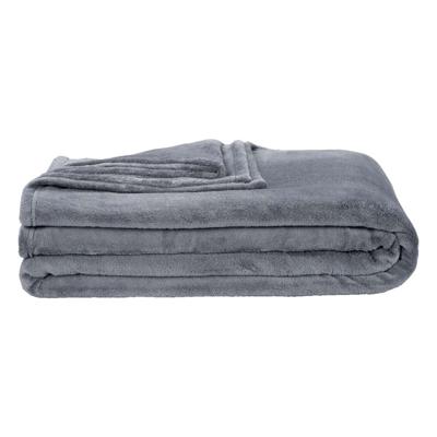 Leen Bakker - Plaid Niek XXL - 240x220 Cm - Polyester - Grijs