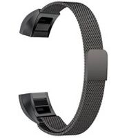 FitBit Alta HR - Milanese bandje - Maat: Small - Zwart - thumbnail