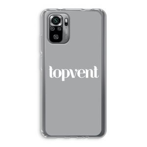 Topvent Grijs Wit: Xiaomi Redmi Note 10S Transparant Hoesje