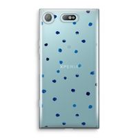Blauwe stippen: Sony Xperia XZ1 Compact Transparant Hoesje