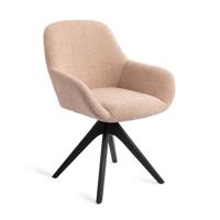 Jesper Home Eetkamerstoel 'Kushi' Revolve Oak Black, kleur Flax Relax