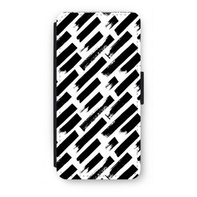 Zwarte vegen: iPhone 8 Flip Hoesje