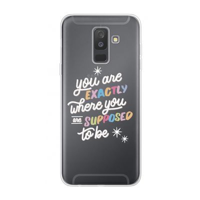 Right Place: Samsung Galaxy A6 Plus (2018) Transparant Hoesje