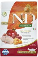FARMINA N&D Pumpkin Cat Quail and Pomegranate Neutered Adult - droog kattenvoer - 300 g