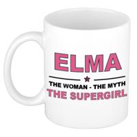 Elma cadeau mok - Woman Myth Supergirl - naam koffiemok - 300 ml - collega - moederdag