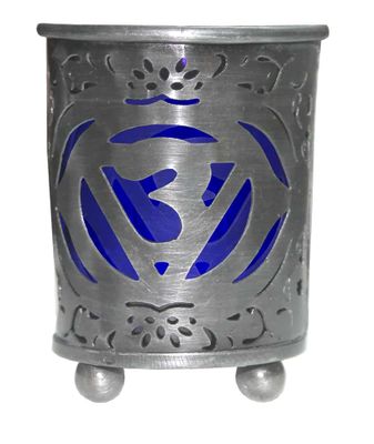 Kaarshouder Chakra - Cobalt Glass Insert - Third Eye