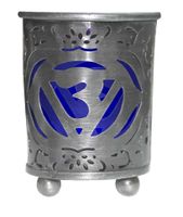 Kaarshouder Chakra - Cobalt Glass Insert - Third Eye