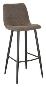 LABEL51 Barkruk 'Jelt' Bouclé, kleur Bruin (zithoogte 78cm)