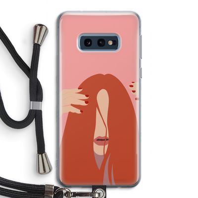 Woke up like this: Samsung Galaxy S10e Transparant Hoesje met koord