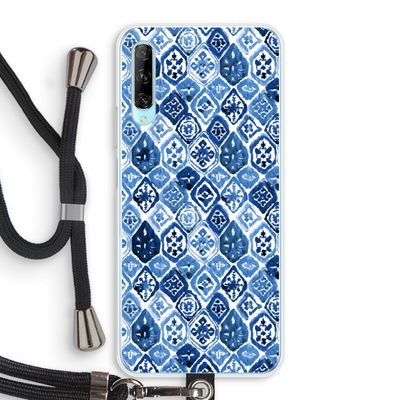 Blauw motief: Huawei P Smart Pro Transparant Hoesje met koord