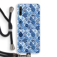 Blauw motief: Huawei P Smart Pro Transparant Hoesje met koord Blauw motief: Huawei P Smart Pro Transparant Hoesje met koord
