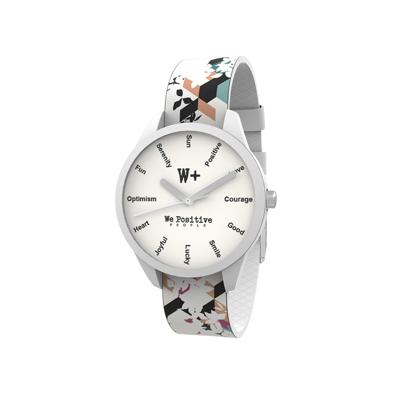 We Positive Watch Printed Col. White