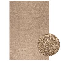 VidaXL Vloerkleed zizur binnen en buiten 120x170 cm jute look