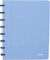 Atoma Trendy schrift, ft A5, 144 bladzijden, commercieel geruit, transparant blauw