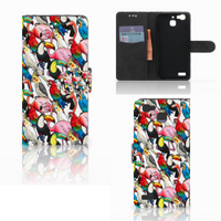 Huawei P8 Lite Smart (GR3) Telefoonhoesje met Pasjes Birds - thumbnail