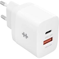 Targus HyperJuice Netvoedingsmodule 20 W, 18 W USB-C, USB-A Wit Thuis, Binnen
