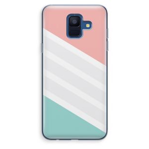 Strepen pastel: Samsung Galaxy A6 (2018) Transparant Hoesje