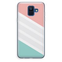 Strepen pastel: Samsung Galaxy A6 (2018) Transparant Hoesje