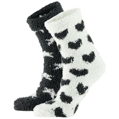 Apollo bedsokken / huissokken - dames - 2-pack - zwart/wit - one size - Slaapsokken - Slofsokken Apollo bedsokken / huissokken - dames - 2-pack - zwart/wit - one size - Slaapsokken - Slofsokken