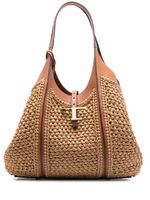 Tod's sac cabas Timeless en raphia - Tons neutres - thumbnail