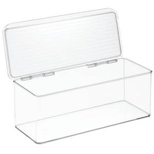 iDesign - Opbergbox met Deksel, 34.3 x 14.6 x 12.7 cm, Stapelbaar, Kun