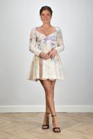 Zimmermann jurk Dawning Puff Sleeve Mini 3507DS252 multi hydrangea