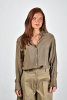 RÓHE blouse 419-19-016 brown mini check