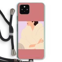 Cosy: Pixel 5a 5G Transparant Hoesje met koord