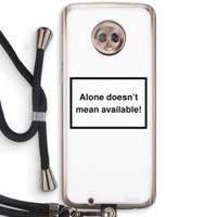 Alone: Motorola Moto G6 Transparant Hoesje met koord - thumbnail