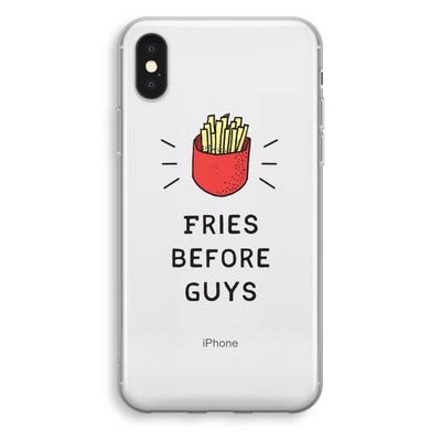 Fries before guys: iPhone X Transparant Hoesje