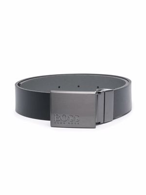 BOSS Kidswear ceinture à logo gravé - Noir