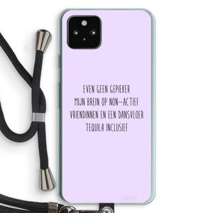 Tequila: Pixel 5a 5G Transparant Hoesje met koord