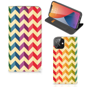 iPhone 12 | iPhone 12 Pro Hoesje met Magneet Zigzag Multi Color