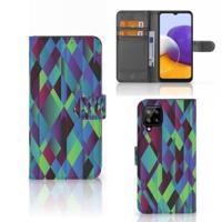 Samsung Galaxy A22 4G | M22 | Book Case | Abstract Green Blue