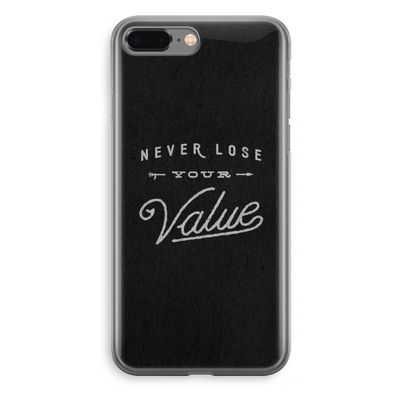 Never lose your value: iPhone 8 Plus Transparant Hoesje