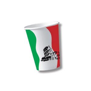 Feest bekertjes Italie vlag - 30x st - 200 ml - papier/karton - wegwerp bekers