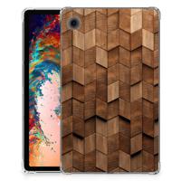 Silicone Tablet Hoes voor Samsung Galaxy Tab A9 Wooden Cubes - thumbnail